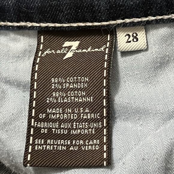 Seven For All Mankind Dojo Women’s Jeans 28x27 Low Rise Flare Dark Wash - Picture 5 of 7